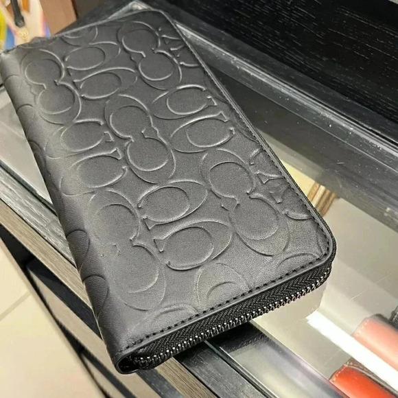 Coach Accordion Wallet In Signature Leather CE551 QB/BK * Original packing* - Picture 6 of 12